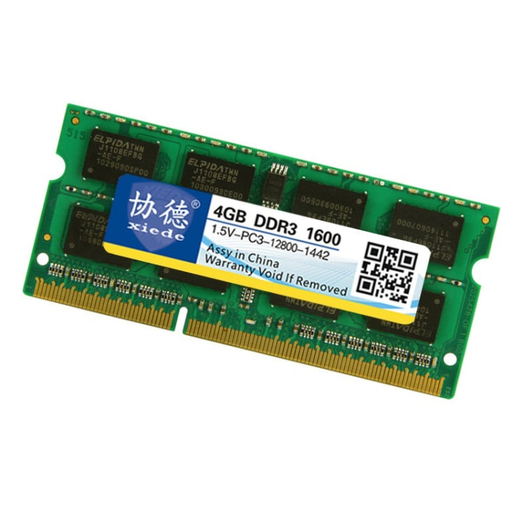 XIEDE X046 DDR3 NB 1600 Full Compatibility Notebook RAMs, Memory Capacity: 4GB - RAMs by XIEDE | Online Shopping South Africa | PMC Jewellery | Buy Now Pay Later Mobicred