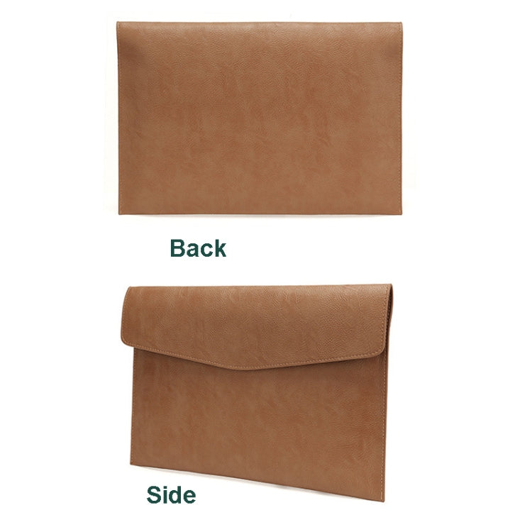 PU Leather Litchi Pattern Sleeve Case For 13.3 Inch Laptop, Style: Single Bag  (Dark Brown) - 13.3 inch by PMC TechLife | Online Shopping South Africa | PMC TechLife | Buy Now Pay Later Mobicred