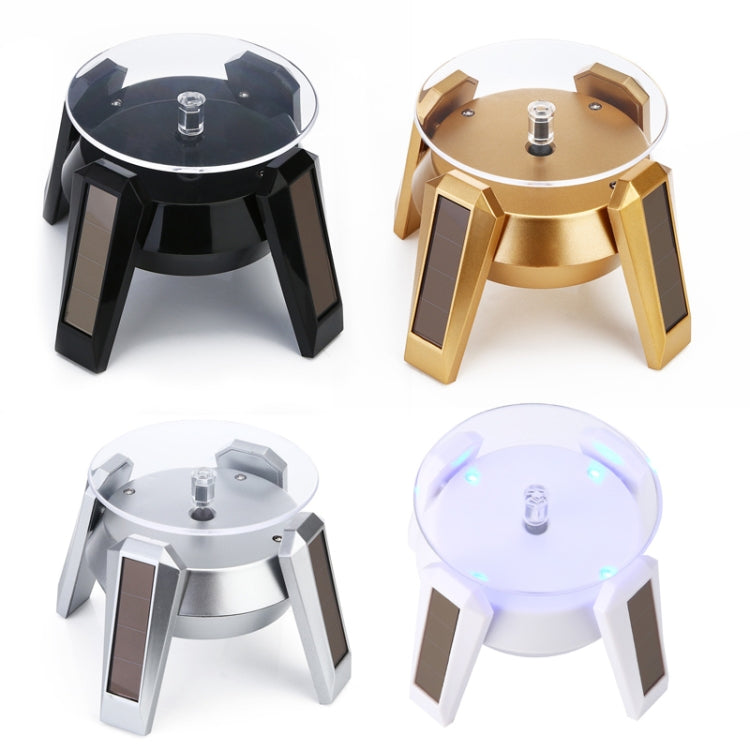 High-Footed UFO Solar 9cm 360 Rotating Display Stand Props Turntable(Black Blue Light) - free shipping - PMc TechLife - Order now!