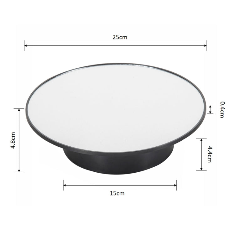 25cm USB Power Rotating Display Stand Video Shooting Props Turntable(White+White Velvet) -  by PMC TechLife | Online Shopping South Africa | PMC TechLife | Buy Now Pay Later Mobicred