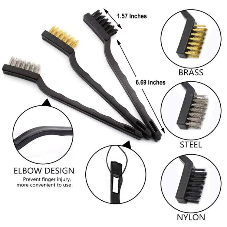 12 PCS / Set Car Tire Slight Cleaning Brush(B) - Car washing supplies by PMC TechLife | Online Shopping South Africa | PMC TechLife | Buy Now Pay Later Mobicred