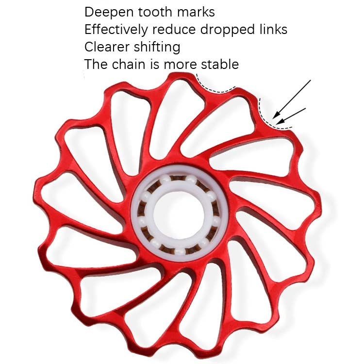 MEROCA Ceramic Bearing Mountain Bike Guide Wheel(11T Black) - Guide wheels by MEROCA | Online Shopping South Africa | PMc TechLife | Buy Now Pay Later Mobicred