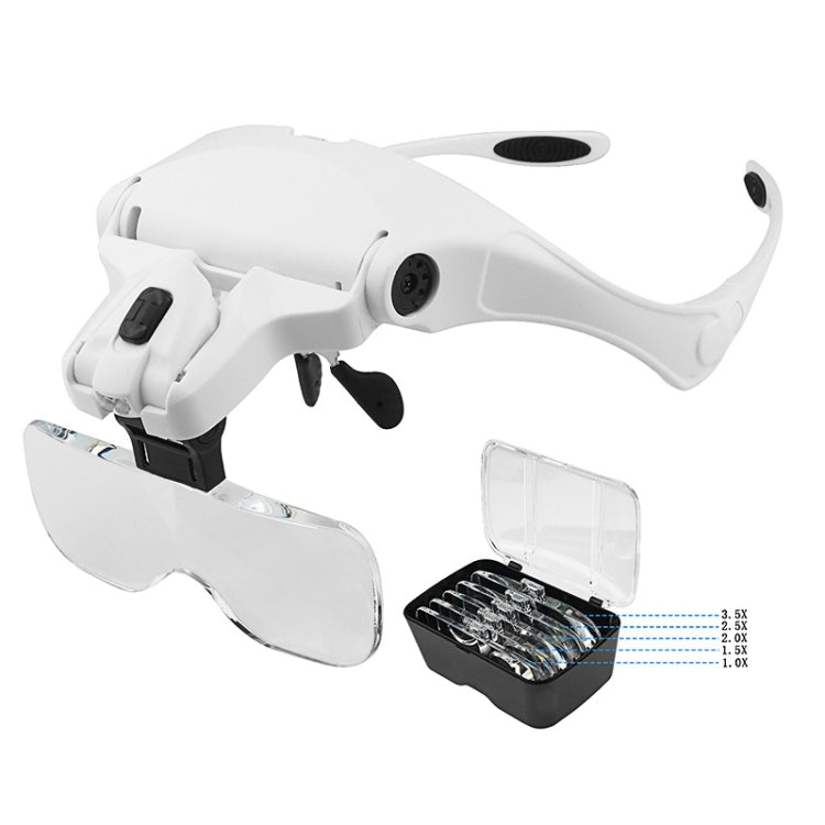 9892B2 1X / 1.5X / 2X / 2.5X / 3.5X Multifunctional Head Mounted Magnifier - Glasses Style by PMC Jewellery | Online Shopping South Africa | PMC Jewellery | Buy Now Pay Later Mobicred