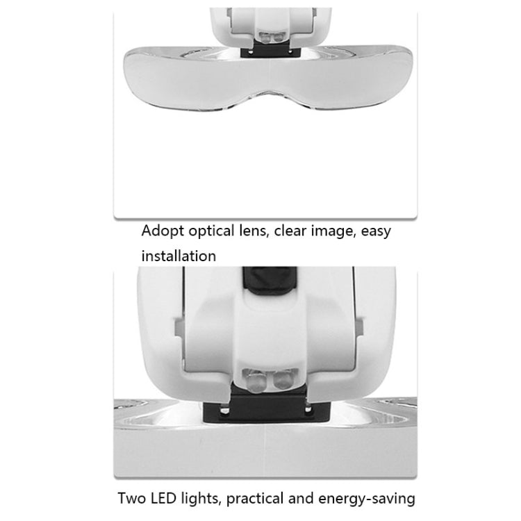 9892B2 1X / 1.5X / 2X / 2.5X / 3.5X Multifunctional Head Mounted Magnifier - Glasses Style by PMC Jewellery | Online Shopping South Africa | PMC Jewellery | Buy Now Pay Later Mobicred