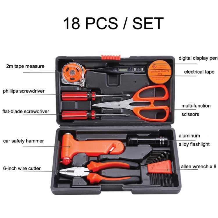 18 PCS / Set JT-18 Car Life Hammer Hand Tools Set - Hand Tool Sets by PMC TechLife | Online Shopping South Africa | PMC TechLife | Buy Now Pay Later Mobicred