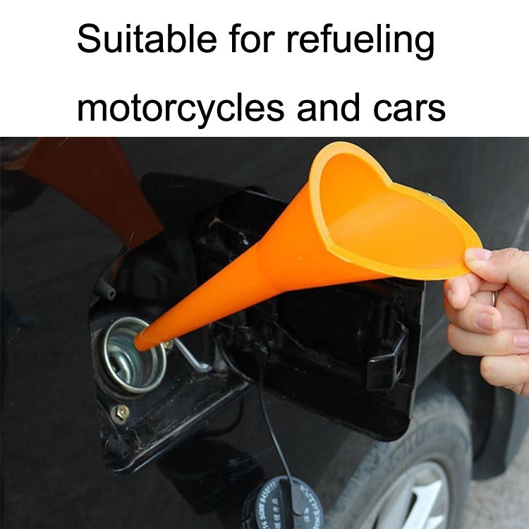 10 PCS Car Hands-Free Plastic Refueling Funnel(Orange) - Engine Repair Tools by PMC Jewellery | Online Shopping South Africa | PMC Jewellery | Buy Now Pay Later Mobicred