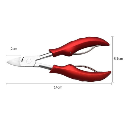 Stainless Steel Nail Clippers Olecranon Dead Skin Pliers Set(Red ABS Handle) - Nail Clipper by PMC Jewellery | Online Shopping South Africa | PMC Jewellery | Buy Now Pay Later Mobicred