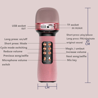 WS898 Live Wireless Bluetooth Microphone with Audio Function(Blue) - Microphone by PMC Jewellery | Online Shopping South Africa | PMC Jewellery | Buy Now Pay Later Mobicred