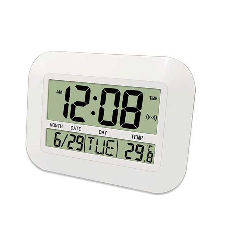 Household Big Screen Digital Electronic Alarm Clock Minimalist Living Room Mute Wall Clock(White) - Alarm Clocks by PMc TechLife | Online Shopping South Africa | PMc TechLife | Buy Now Pay Later Mobicred