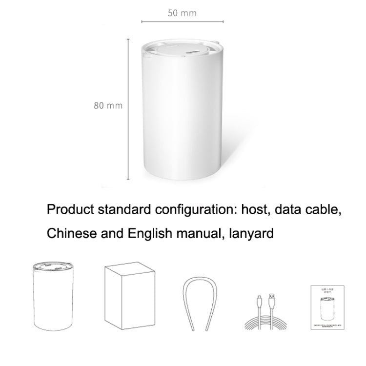 N1 Mini Portable USB Leafless Hanging Neck Fan(White) - Electric Fans by PMC TechLife | Online Shopping South Africa | PMC TechLife | Buy Now Pay Later Mobicred