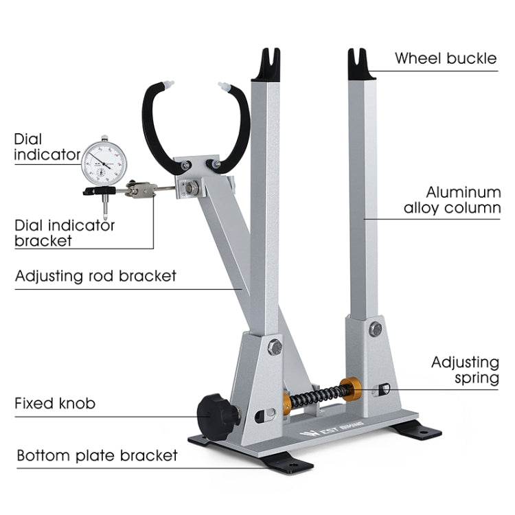WEST BIKING Bicycle Wheel Correction and Adjustment Station(Silver) - Maintenance tools by WEST BIKING | Online Shopping South Africa | PMc TechLife | Buy Now Pay Later Mobicred
