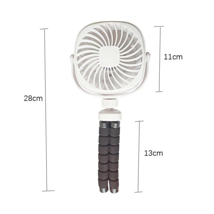 Octopus Stroller Deformation Fan Desktop Portable Handheld USB Small Fan, Colour: 2200mAh Black - Electric Fans by PMC Jewellery | Online Shopping South Africa | PMC Jewellery | Buy Now Pay Later Mobicred