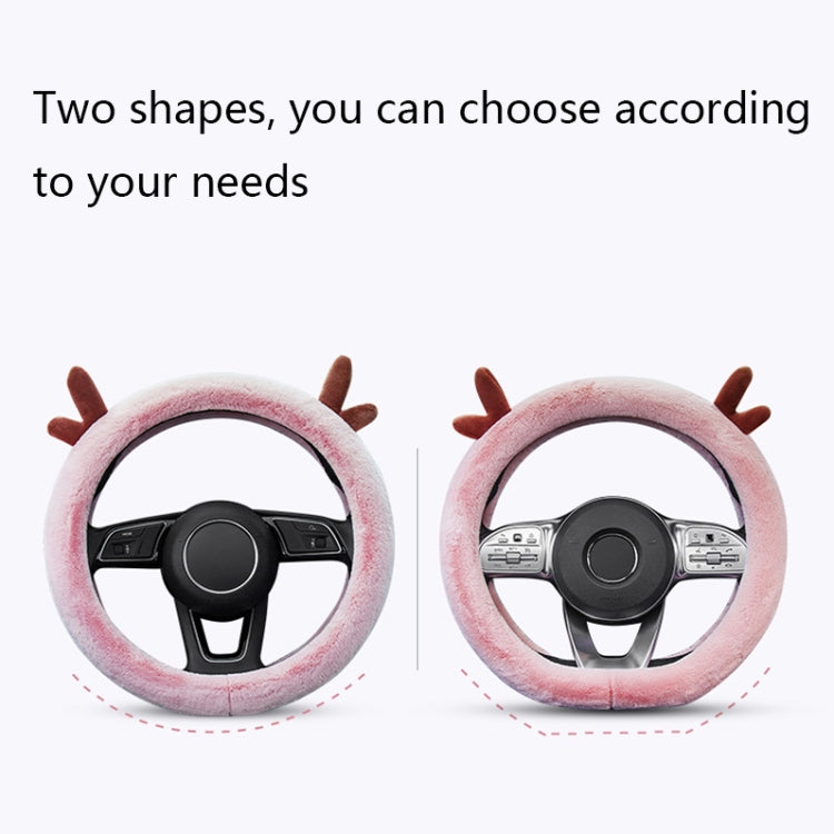 Antler Thick Plush Steering Wheel Cover, Style: D Type (Black) - free shipping - PMC TechLife - Order now!