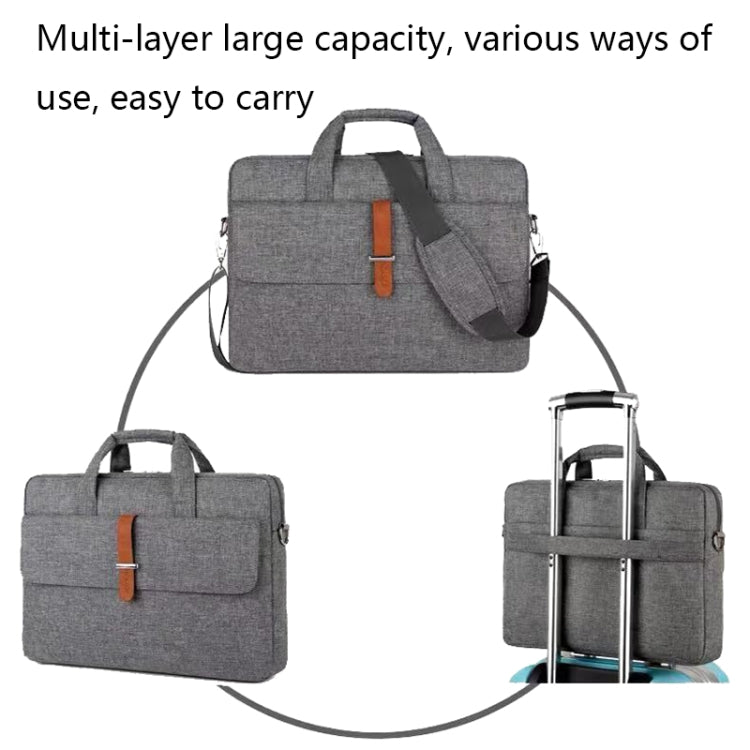 Multifunctional Wear-resistant Shoulder Handheld Laptop Bag, Size: 15 - 15.6 inch(Gray) - free shipping - PMC Jewellery - Order now!