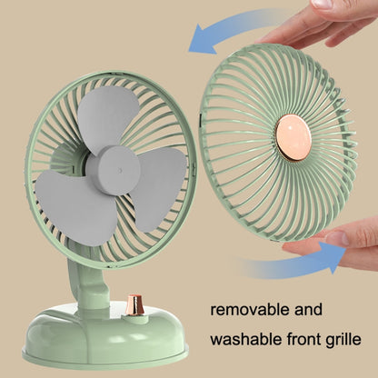 F10 Portable Quiet Desktop Retro Moving Head USB Fan(Bean Green) - Electric Fans by PMC Jewellery | Online Shopping South Africa | PMC Jewellery | Buy Now Pay Later Mobicred