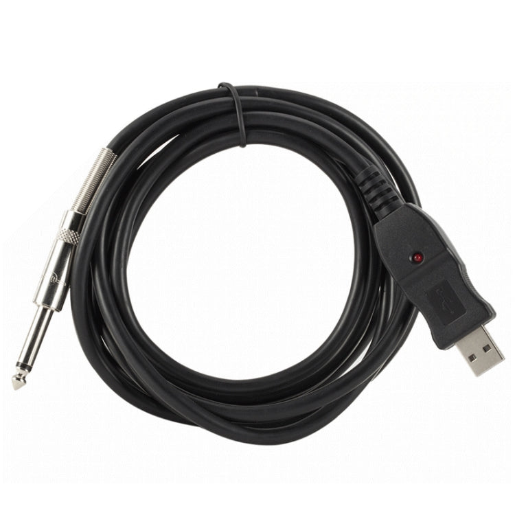 3M USB Noise-Free Straight-In Computer Guitar Connection Cable(Black) - Microphone Audio Cable & Connector by PMC Jewellery | Online Shopping South Africa | PMC Jewellery | Buy Now Pay Later Mobicred