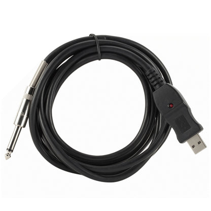 3M USB Noise-Free Straight-In Computer Guitar Connection Cable(Black) - Microphone Audio Cable & Connector by PMC Jewellery | Online Shopping South Africa | PMC Jewellery | Buy Now Pay Later Mobicred