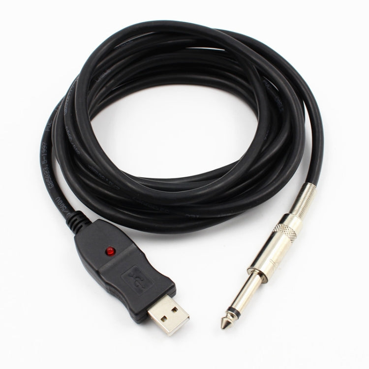 3M USB Noise-Free Straight-In Computer Guitar Connection Cable(Black) - Microphone Audio Cable & Connector by PMC Jewellery | Online Shopping South Africa | PMC Jewellery | Buy Now Pay Later Mobicred