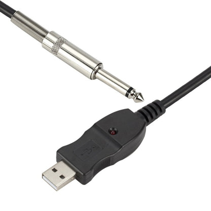 3M USB Noise-Free Straight-In Computer Guitar Connection Cable(Black) - Microphone Audio Cable & Connector by PMC Jewellery | Online Shopping South Africa | PMC Jewellery | Buy Now Pay Later Mobicred