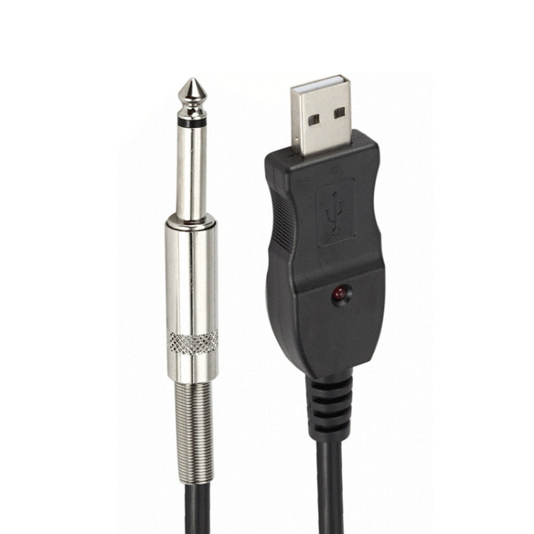 3M USB Noise-Free Straight-In Computer Guitar Connection Cable(Black) - Microphone Audio Cable & Connector by PMC Jewellery | Online Shopping South Africa | PMC Jewellery | Buy Now Pay Later Mobicred