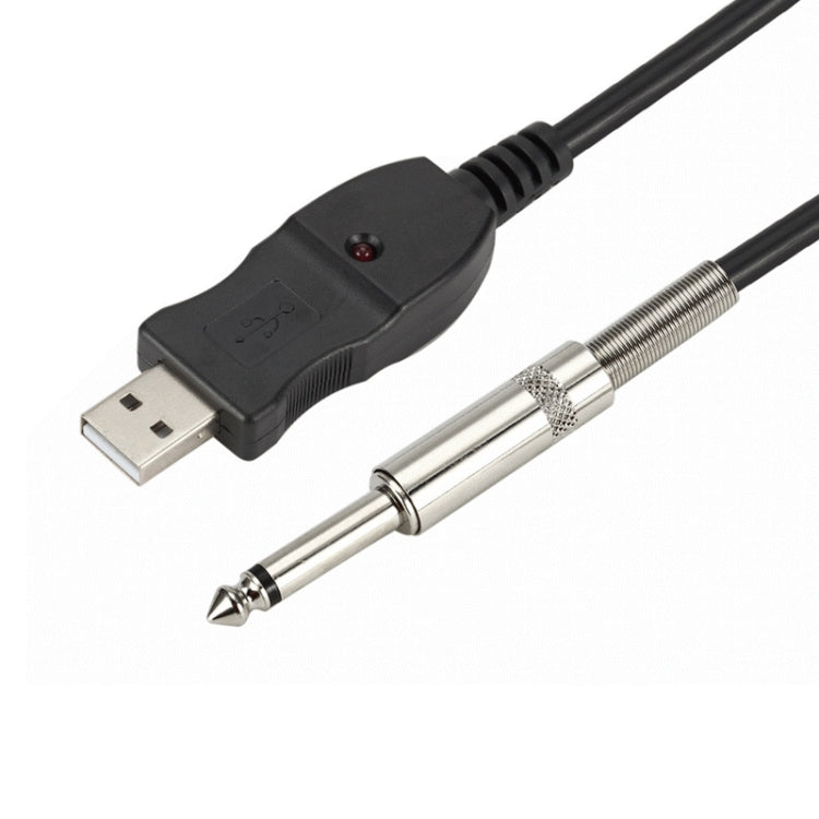 3M USB Noise-Free Straight-In Computer Guitar Connection Cable(Black) - Microphone Audio Cable & Connector by PMC Jewellery | Online Shopping South Africa | PMC Jewellery | Buy Now Pay Later Mobicred