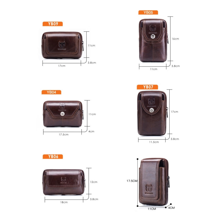 BULL CAPTAIN  Leather Multifunctional Waist Bag For Men(Brown-10) - Wallets by BULL CAPTAIN | Online Shopping South Africa | PMC Jewellery | Buy Now Pay Later Mobicred