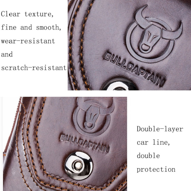 BULL CAPTAIN  Leather Multifunctional Waist Bag For Men(Brown-07) - free shipping - PMC TechLife - Order now!