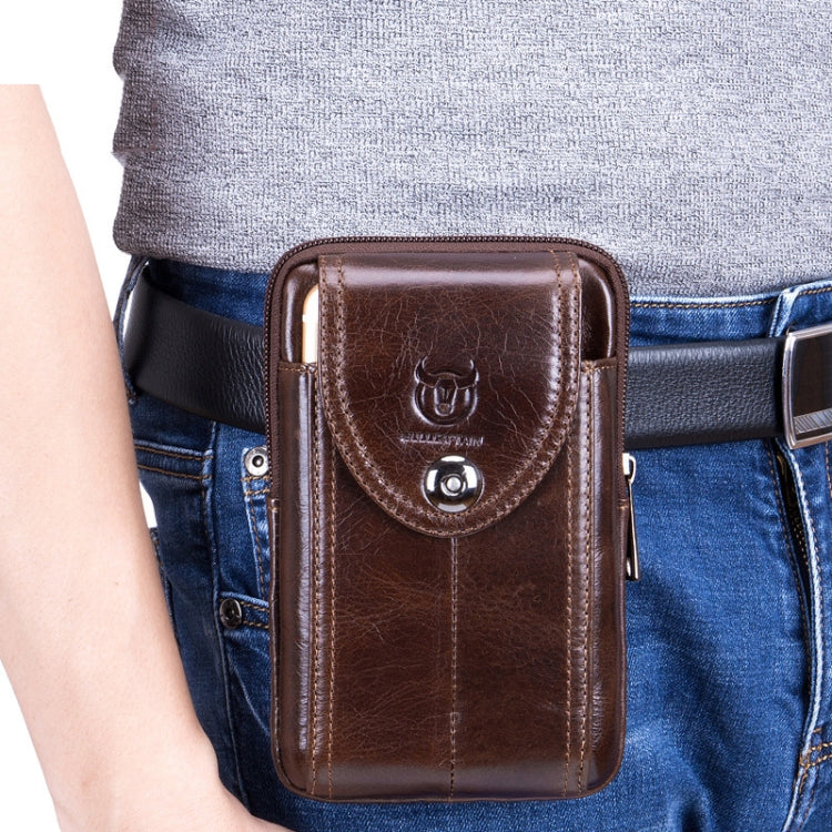 BULL CAPTAIN  Leather Multifunctional Waist Bag For Men(Brown-09) - Wallets by BULL CAPTAIN | Online Shopping South Africa | PMC Jewellery | Buy Now Pay Later Mobicred