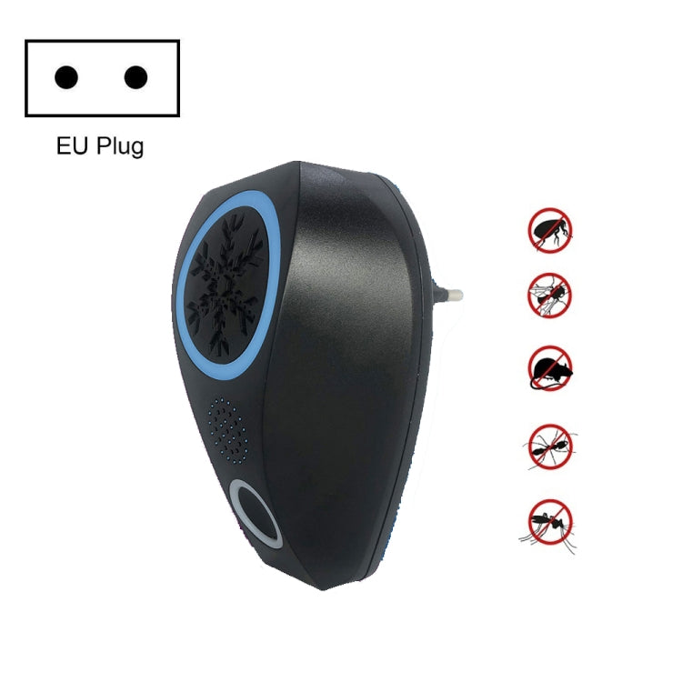 Snowflake Ultrasonic Mosquito Repellent Mouse Repellent, Specification: EU Plug(Black) - Repellents by PMC TechLife | Online Shopping South Africa | PMC TechLife | Buy Now Pay Later Mobicred