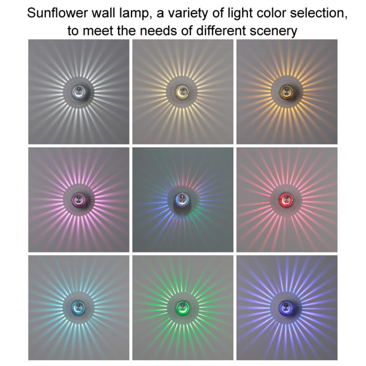LED Aluminum Aisle Light Sunflower Corridor Lamp Decorative Light, Power source: Visible Installation 1W(Yellow) - Novelty Lighting by PMC TechLife | Online Shopping South Africa | PMC TechLife | Buy Now Pay Later Mobicred