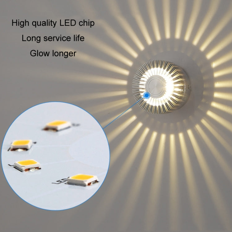 LED Aluminum Aisle Light Sunflower Corridor Lamp Decorative Light, Power source: Invisible Installation 3W(Blue) - Novelty Lighting by PMC TechLife | Online Shopping South Africa | PMC TechLife | Buy Now Pay Later Mobicred