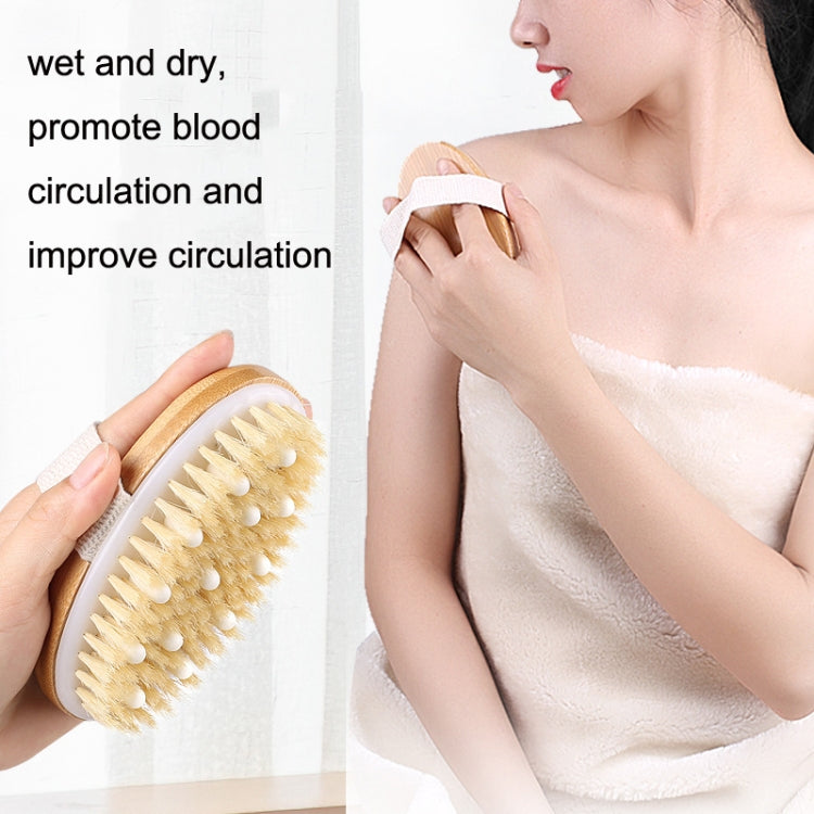 PPR Soft Beaded Boar Bristle Handleless Oval Massage Bath Brush(As Show) - Bath Brushes & Sponges by PMc TechLife | Online Shopping South Africa | PMc TechLife | Buy Now Pay Later Mobicred