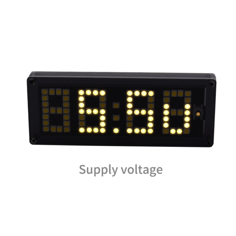 LED Dot Matrix Clock Car Thermometer Battery Voltage Measurement(White) - Clocks & Car Meters by PMC TechLife | Online Shopping South Africa | PMC TechLife | Buy Now Pay Later Mobicred