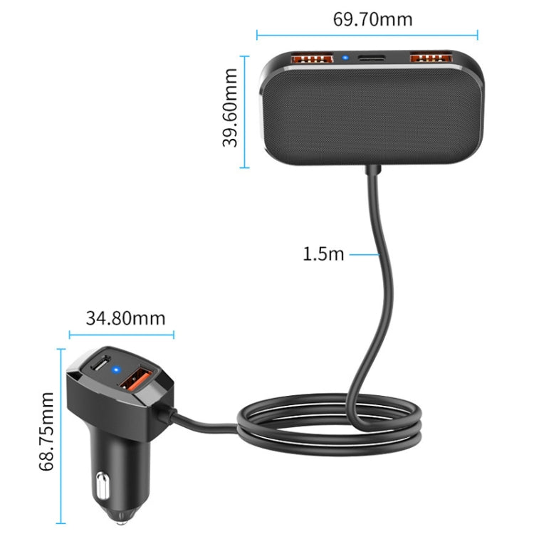 SC02 5 In 1 Mobile Phone Fast Recharge Car Charger - Cigar Socket by PMC TechLife | Online Shopping South Africa | PMC TechLife | Buy Now Pay Later Mobicred