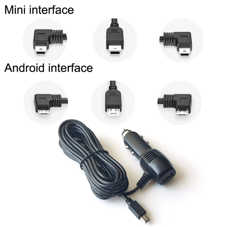 2 PCS Car Charger Fast Charging Driving Recorder Supply Line, Style: 1.5A+2.4A(Android Right Bend) - Cables & Connectors by PMC TechLife | Online Shopping South Africa | PMC TechLife | Buy Now Pay Later Mobicred