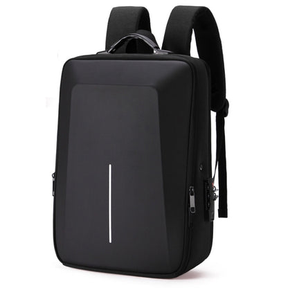 Hard Shell Backpack Alloy Frame Anti-Theft Computer Bag For Men, Color: 8003 Black - Backpack by PMC Jewellery | Online Shopping South Africa | PMC Jewellery | Buy Now Pay Later Mobicred