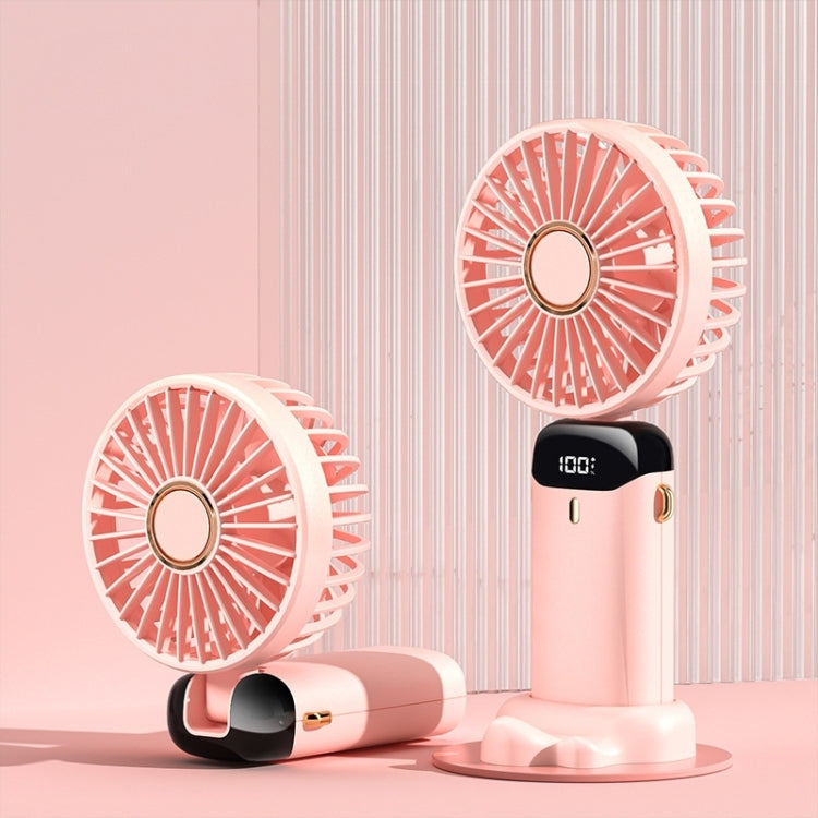 USB Handheld Digital Display Folding Aromatherapy Fan, Battery Capacity: 3000mAh(N15 Pink) - Electric Fans by PMC Jewellery | Online Shopping South Africa | PMC Jewellery | Buy Now Pay Later Mobicred