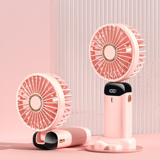 USB Handheld Digital Display Folding Aromatherapy Fan, Battery Capacity: 3000mAh(N15 Pink) - Electric Fans by PMC Jewellery | Online Shopping South Africa | PMC Jewellery | Buy Now Pay Later Mobicred