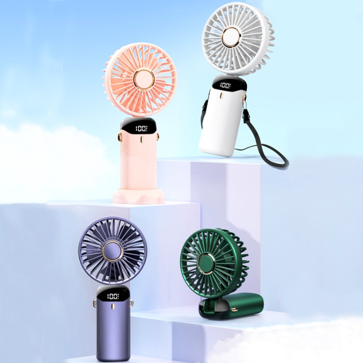 USB Handheld Digital Display Folding Aromatherapy Fan, Battery Capacity: 3000mAh(N15 Pink) - Electric Fans by PMC Jewellery | Online Shopping South Africa | PMC Jewellery | Buy Now Pay Later Mobicred