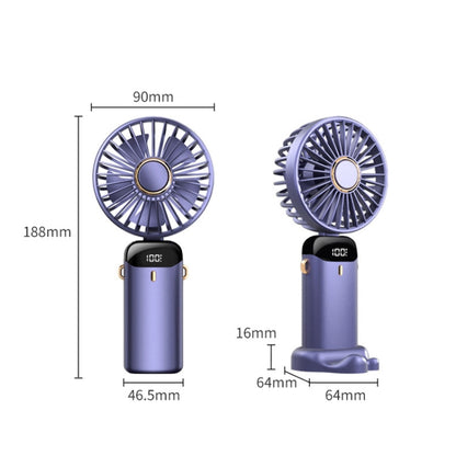 USB Handheld Digital Display Folding Aromatherapy Fan, Battery Capacity: 3000mAh(N15 Deep Sea Blue) - Electric Fans by PMC Jewellery | Online Shopping South Africa | PMC Jewellery | Buy Now Pay Later Mobicred