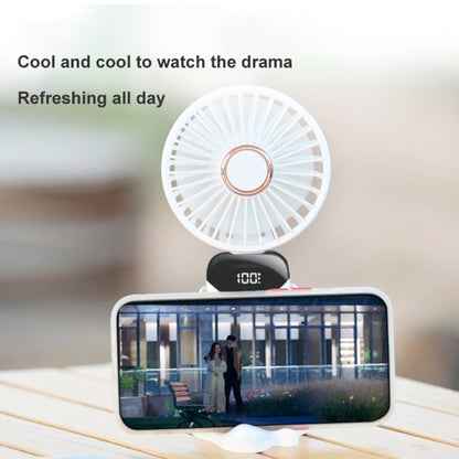 USB Handheld Digital Display Folding Aromatherapy Fan, Battery Capacity: 3000mAh(N15 Deep Sea Blue) - Electric Fans by PMC Jewellery | Online Shopping South Africa | PMC Jewellery | Buy Now Pay Later Mobicred