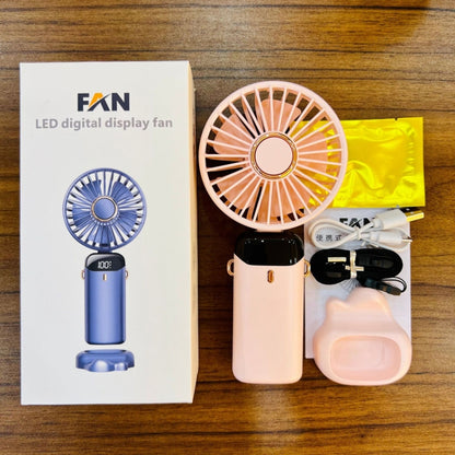 USB Handheld Digital Display Folding Aromatherapy Fan, Battery Capacity: 3000mAh(N15 Pink) - Electric Fans by PMC Jewellery | Online Shopping South Africa | PMC Jewellery | Buy Now Pay Later Mobicred