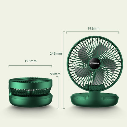 Folding Office Desktop Household Portable Small Fan, Size: 8 inch(Green USB Direct Plug) - Electric Fans by PMC Jewellery | Online Shopping South Africa | PMC Jewellery | Buy Now Pay Later Mobicred