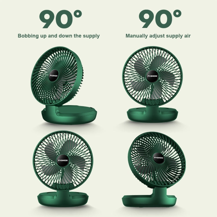 Folding Office Desktop Household Portable Small Fan, Size: 8 inch(Green USB Direct Plug) - Electric Fans by PMC Jewellery | Online Shopping South Africa | PMC Jewellery | Buy Now Pay Later Mobicred