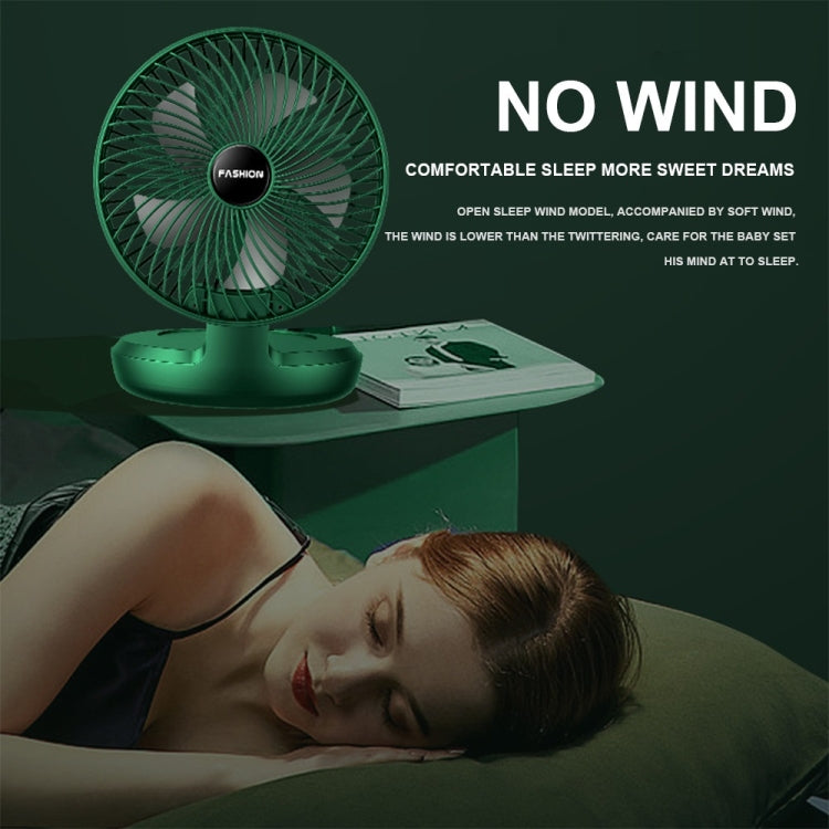 Folding Office Desktop Household Portable Small Fan, Size: 8 inch(Green USB Direct Plug) - Electric Fans by PMC Jewellery | Online Shopping South Africa | PMC Jewellery | Buy Now Pay Later Mobicred