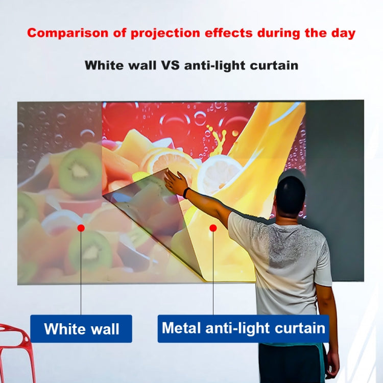 Folding Metal Anti-Light HD Projection Curtain, Size: 84 inch 16:9 186x105cm - Film Curtains by PMC TechLife | Online Shopping South Africa | PMC TechLife