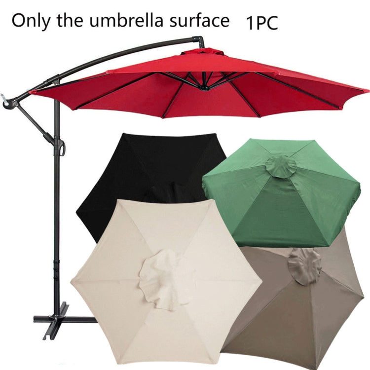 Polyester Parasol Replacement Cloth Round Garden Umbrella Cover, Size: Diameter 2.7m 6 Ribs(Black) - Patio Umbrella by PMc TechLife | Online Shopping South Africa | PMc TechLife | Buy Now Pay Later Mobicred
