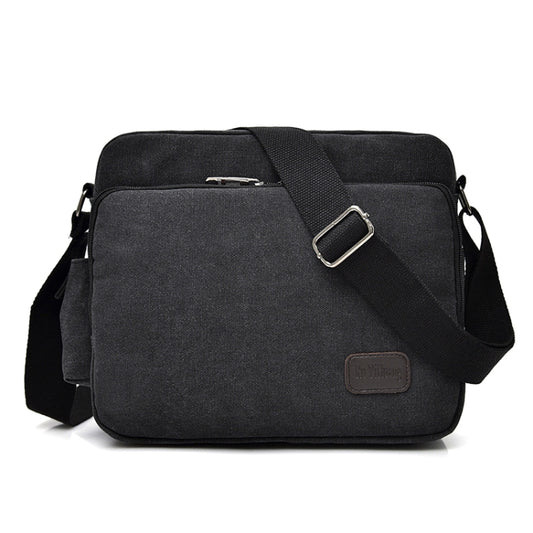 RuYiHuang Men Vintage Canvas Versatile Single-Shoulder Bag(Black) - Single-shoulder Bags by RuYiHuang | Online Shopping South Africa | PMC Jewellery | Buy Now Pay Later Mobicred