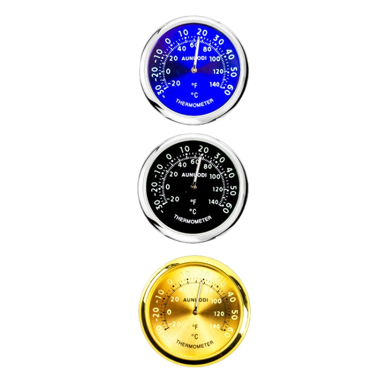 Night Light Car Thermometer Metal Ornaments(Black Thermometer) - Clocks & Car Meters by PMC Jewellery | Online Shopping South Africa | PMC Jewellery | Buy Now Pay Later Mobicred