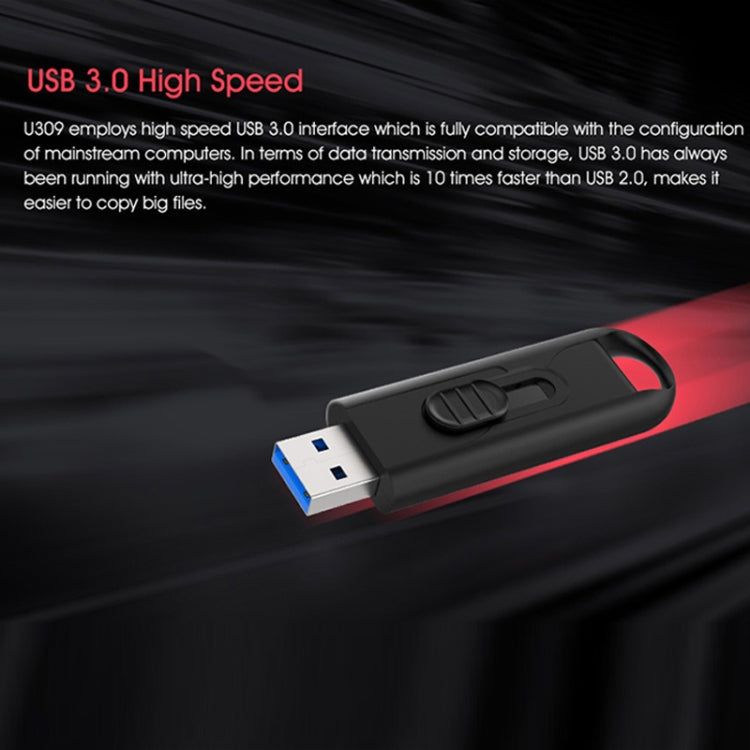 Netac U309 High Speed USB3.0 Push-Pull Encrypted USB Flash Drive, Capacity: 32GB - USB Flash Drives by Netac | Online Shopping South Africa | PMC TechLife | Buy Now Pay Later Mobicred